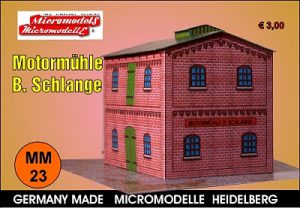 MM 23 Motormühle B. Schlange Micromodelle Heidelberg