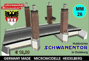 MM 26 Hubbrücke Schwanentor Duisburg Micromodelle Heidelberg