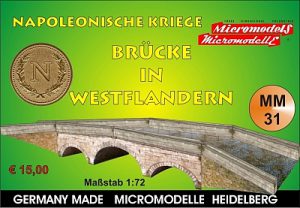 MM 31 Napolonische Kriege Brücke in Westflandern Micromodelle Heidelberg