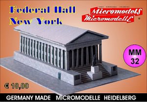 MM 32 Federal Hall New York Micromodelle Heidelberg
