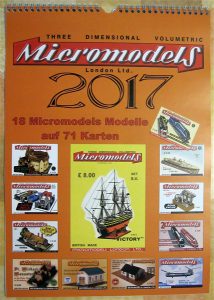 Micromodelle Kalender 2017 Micromodels London
