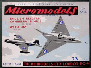 AV III Canberra & Avro 707B Micromodels