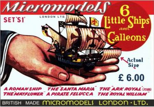 S I Six Little Ships and Galleons Micromodels London