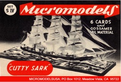 S IV Cutty Sark MicromodelsUSA