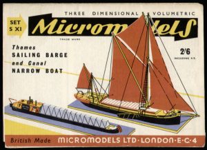 S XI Sailing Barge Micromodels