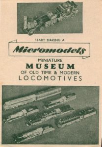Micromodels catalogue 1 1947 front