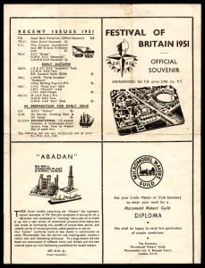 Micromodels catalogue Festival of Britain 1951 back