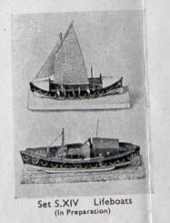 S XIV Two Life-Boats built Micromodels