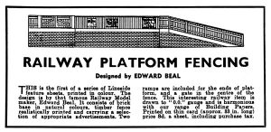 Advertisement Railway Platform Fencing Modelcraft 1946