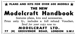 August 1954 Modelcraft Handbook ad