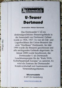 MM 4 U-Tower Dortmund back Micromodelle Heidelberg