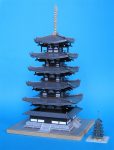6 Horyu-ji Temple Paper Model Mini built by Bas Poolen (4)