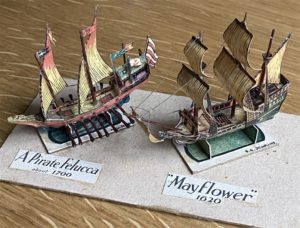A I Pirate Felluca and Mayflower built by Barry Jenkins